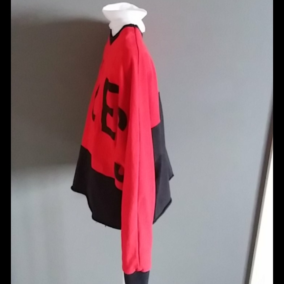 Justice "Fearless" Red and Black Large Girls Shirt - Picture 4 of 4